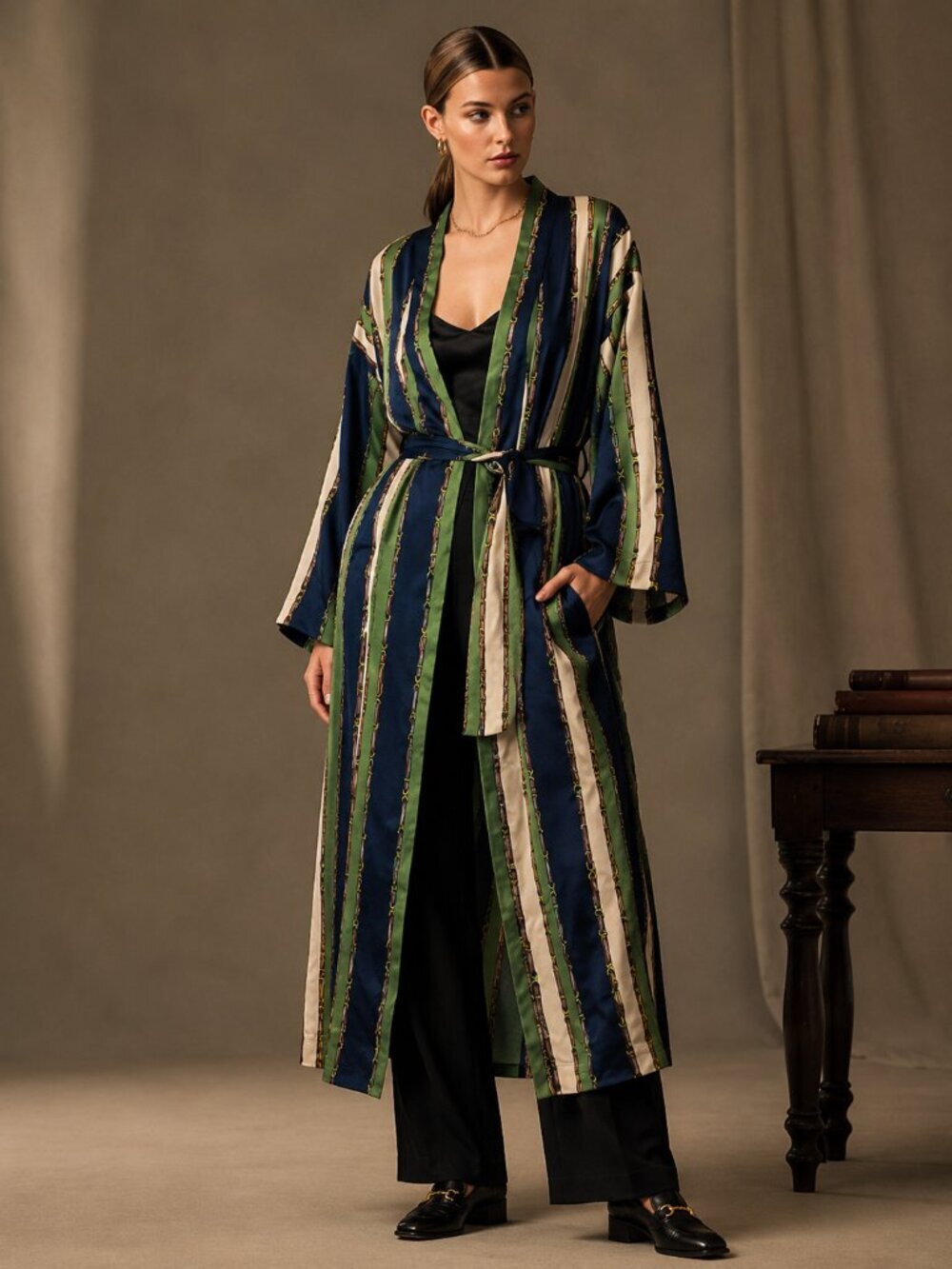 RES IPSA Chain Print Kimono Robe